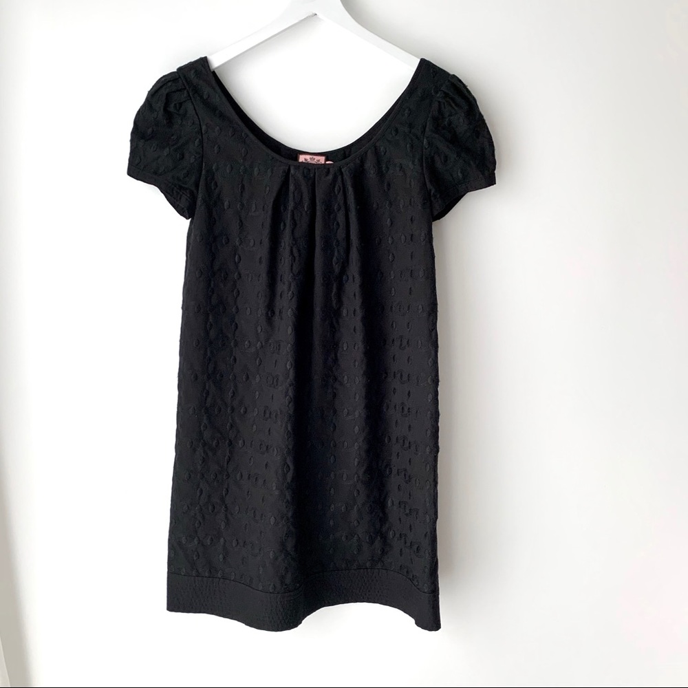 Juicy Couture Black Baby Doll Embroidered Dress